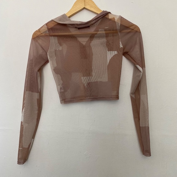 Pretty Little Think Sheer Cropped Button Front - Picture 3 of 3